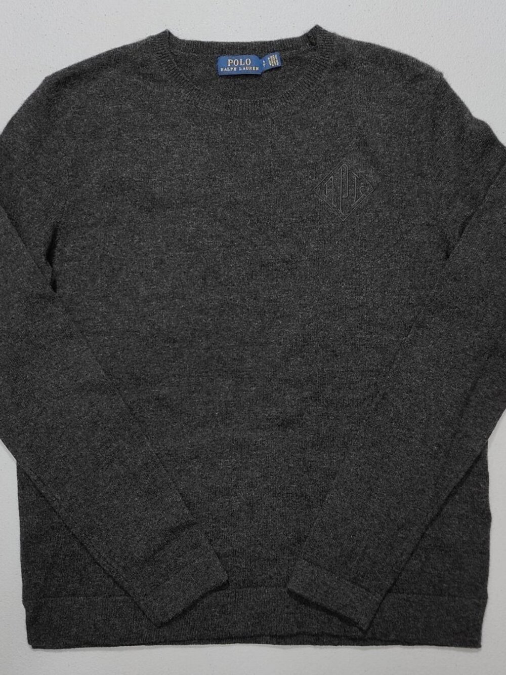 Polo Ralph Lauren Womens S Gray Merino Wool Cashmere Crewneck Sweater